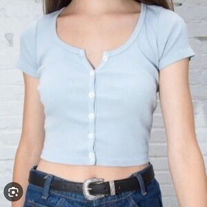 Light baby blue Kelly Top brandy melville barely worn